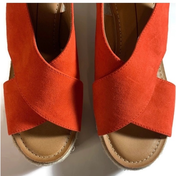 Dolce Vita Burnt Orange High Wedge Espadrilles - Picture 11 of 12